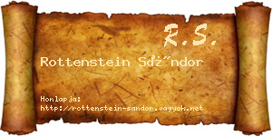 Rottenstein Sándor névjegykártya